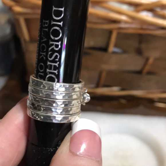 Sterling silver stack rings - Picture 3 of 7